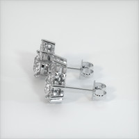 1.13 Ct.Tw. White Sapphire Earrings, 14K White Gold 3
