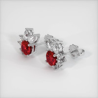 <span>0.62</span>&nbsp;<span class="tooltip-light">Ct.Tw.<span class="tooltiptext">Total Carat Weight</span></span> Ruby Earrings, 14K White Gold 2