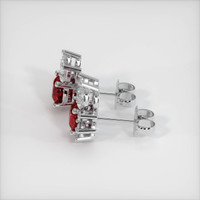 <span>0.62</span>&nbsp;<span class="tooltip-light">Ct.Tw.<span class="tooltiptext">Total Carat Weight</span></span> Ruby Earrings, 14K White Gold 3