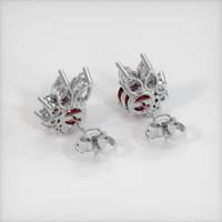 <span>0.62</span>&nbsp;<span class="tooltip-light">Ct.Tw.<span class="tooltiptext">Total Carat Weight</span></span> Ruby Earrings, 14K White Gold 4