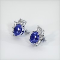<span>8.74</span>&nbsp;<span class="tooltip-light">Ct.Tw.<span class="tooltiptext">Total Carat Weight</span></span> Sapphire Earrings, 18K White Gold 2