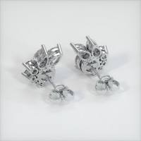 1.13 Ct.Tw. White Sapphire Earrings, 18K White Gold 4