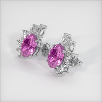 <span>5.03</span>&nbsp;<span class="tooltip-light">Ct.Tw.<span class="tooltiptext">Total Carat Weight</span></span> Sapphire Earrings, 18K White Gold 2