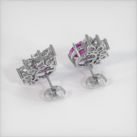 <span>5.03</span>&nbsp;<span class="tooltip-light">Ct.Tw.<span class="tooltiptext">Total Carat Weight</span></span> Sapphire Earrings, 18K White Gold 4
