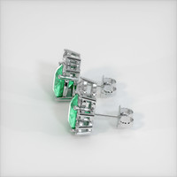 <span>3.23</span> <span class="tooltip-light">Ct.Tw.<span class="tooltiptext">Total Carat Weight</span></span> Emerald Earrings, 18K White Gold 3