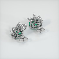 1.73 Ct.Tw. Emerald Earrings, 18K White Gold 4