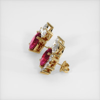 <span>0.63</span>&nbsp;<span class="tooltip-light">Ct.Tw.<span class="tooltiptext">Total Carat Weight</span></span> Ruby Earrings, 14K Yellow Gold 3