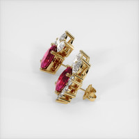 <span>1.21</span>&nbsp;<span class="tooltip-light">Ct.Tw.<span class="tooltiptext">Total Carat Weight</span></span> Ruby Earrings, 14K Yellow Gold 3