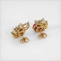 <span>0.63</span>&nbsp;<span class="tooltip-light">Ct.Tw.<span class="tooltiptext">Total Carat Weight</span></span> Ruby Earrings, 14K Yellow Gold 4