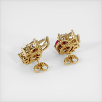 <span>1.21</span>&nbsp;<span class="tooltip-light">Ct.Tw.<span class="tooltiptext">Total Carat Weight</span></span> Ruby Earrings, 14K Yellow Gold 4