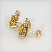 <span>2.65</span>&nbsp;<span class="tooltip-light">Ct.Tw.<span class="tooltiptext">Total Carat Weight</span></span> Yellow Sapphire Earrings, 14K Yellow Gold 3