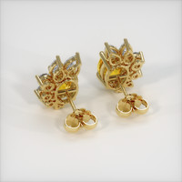 <span>2.65</span>&nbsp;<span class="tooltip-light">Ct.Tw.<span class="tooltiptext">Total Carat Weight</span></span> Yellow Sapphire Earrings, 14K Yellow Gold 4