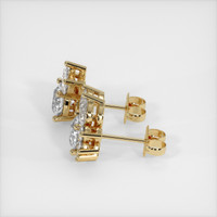 1.13 Ct.Tw. White Sapphire Earrings, 18K Yellow Gold 3