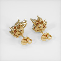 1.13 Ct.Tw. White Sapphire Earrings, 18K Yellow Gold 4