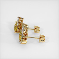<span>1.59</span> <span class="tooltip-light">Ct.Tw.<span class="tooltiptext">Total Carat Weight</span></span> Yellow Sapphire Earrings, 18K Yellow Gold 3