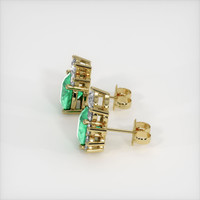 <span>3.23</span> <span class="tooltip-light">Ct.Tw.<span class="tooltiptext">Total Carat Weight</span></span> Emerald Earrings, 18K Yellow Gold 3