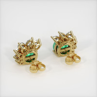 <span>3.23</span> <span class="tooltip-light">Ct.Tw.<span class="tooltiptext">Total Carat Weight</span></span> Emerald Earrings, 18K Yellow Gold 4