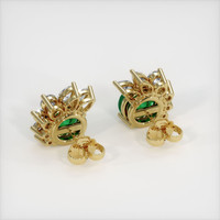 <span>3.20</span> <span class="tooltip-light">Ct.Tw.<span class="tooltiptext">Total Carat Weight</span></span> Emerald Earrings, 18K Yellow Gold 4