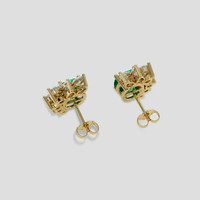 <span>2.64</span> <span class="tooltip-light">Ct.Tw.<span class="tooltiptext">Total Carat Weight</span></span> Emerald Earrings, 18K Yellow Gold 4