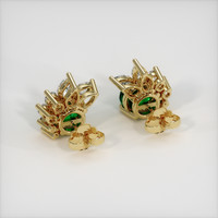 <span>0.62</span>&nbsp;<span class="tooltip-light">Ct.Tw.<span class="tooltiptext">Total Carat Weight</span></span> Emerald Earrings, 18K Yellow Gold 4