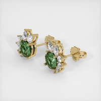 <span>1.72</span>&nbsp;<span class="tooltip-light">Ct.Tw.<span class="tooltiptext">Total Carat Weight</span></span> Sapphire Earrings, 18K Yellow Gold 2