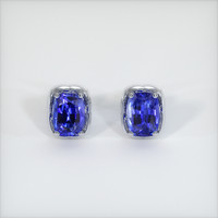 <span>3.10</span>&nbsp;<span class="tooltip-light">Ct.Tw.<span class="tooltiptext">Total Carat Weight</span></span> Sapphire Earrings, Platinum 950 1