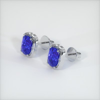 <span>3.10</span>&nbsp;<span class="tooltip-light">Ct.Tw.<span class="tooltiptext">Total Carat Weight</span></span> Sapphire Earrings, Platinum 950 2