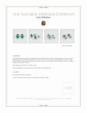 Emerald Earrings 0.98 Ct.Tw.Total Carat Weight Platinum 950 Appraisal