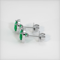<span>0.98</span>&nbsp;<span class="tooltip-light">Ct.Tw.<span class="tooltiptext">Total Carat Weight</span></span> Emerald Earrings, Platinum 950 3