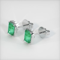 Emerald Earrings 0.96 Ct.Tw.Total Carat Weight Platinum 950 Preview