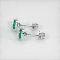 0.91 Ct.Tw. Emerald Earrings, Platinum 950 3