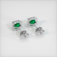<span>0.91</span>&nbsp;<span class="tooltip-light">Ct.Tw.<span class="tooltiptext">Total Carat Weight</span></span> Emerald Earrings, Platinum 950 4