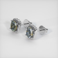 <span>2.22</span>&nbsp;<span class="tooltip-light">Ct.Tw.<span class="tooltiptext">Total Carat Weight</span></span> Sapphire Earrings, 14K White Gold 2
