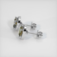 <span>2.22</span>&nbsp;<span class="tooltip-light">Ct.Tw.<span class="tooltiptext">Total Carat Weight</span></span> Sapphire Earrings, 14K White Gold 3