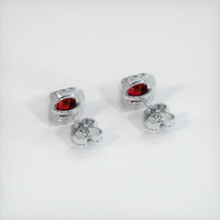 Ruby Earrings 0.88 Ct.Tw.Total Carat Weight, 14K White Gold Preview