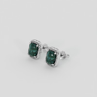 <span>3.68</span>&nbsp;<span class="tooltip-light">Ct.Tw.<span class="tooltiptext">Total Carat Weight</span></span> Greenish Blue Sapphire Earrings, 14K White Gold 3