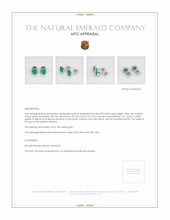 Emerald Earrings 0.98 Ct.Tw.Total Carat Weight, 18K White Gold Appraisal