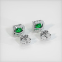 Emerald Earrings 0.98 Ct.Tw.Total Carat Weight, 18K White Gold Preview