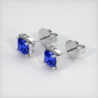 <span>0.75</span>&nbsp;<span class="tooltip-light">Ct.Tw.<span class="tooltiptext">Total Carat Weight</span></span> Sapphire Earrings, 18K White Gold 2