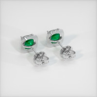 <span>0.91</span>&nbsp;<span class="tooltip-light">Ct.Tw.<span class="tooltiptext">Total Carat Weight</span></span> Emerald Earrings, 18K White Gold 4