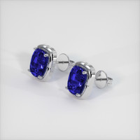 <span>5.25</span>&nbsp;<span class="tooltip-light">Ct.Tw.<span class="tooltiptext">Total Carat Weight</span></span> Sapphire Earrings, 18K White Gold 2