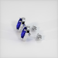 <span>5.25</span>&nbsp;<span class="tooltip-light">Ct.Tw.<span class="tooltiptext">Total Carat Weight</span></span> Sapphire Earrings, 18K White Gold 3