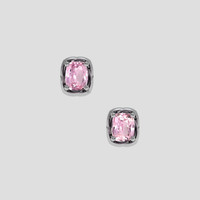 <span>0.87</span> <span class="tooltip-light">Ct.Tw.<span class="tooltiptext">Total Carat Weight</span></span> Pink Sapphire Earrings, 18K White Gold 1