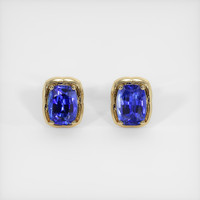 <span>3.10</span>&nbsp;<span class="tooltip-light">Ct.Tw.<span class="tooltiptext">Total Carat Weight</span></span> Sapphire Earrings, 14K Yellow Gold 1