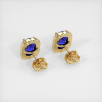 <span>3.10</span>&nbsp;<span class="tooltip-light">Ct.Tw.<span class="tooltiptext">Total Carat Weight</span></span> Sapphire Earrings, 14K Yellow Gold 4