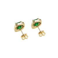 2.85 Ct.Tw. Emerald Earrings, 18K Yellow Gold 4
