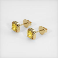 <span>1.44</span>&nbsp;<span class="tooltip-light">Ct.Tw.<span class="tooltiptext">Total Carat Weight</span></span> Sapphire Earrings, 18K Yellow Gold 2