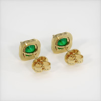 <span>0.98</span>&nbsp;<span class="tooltip-light">Ct.Tw.<span class="tooltiptext">Total Carat Weight</span></span> Emerald Earrings, 18K Yellow Gold 4