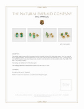 Emerald Earrings 0.96 Ct.Tw.Total Carat Weight, 18K Yellow Gold Appraisal