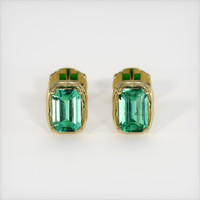 Emerald Earrings 0.96 Ct.Tw.Total Carat Weight, 18K Yellow Gold Preview